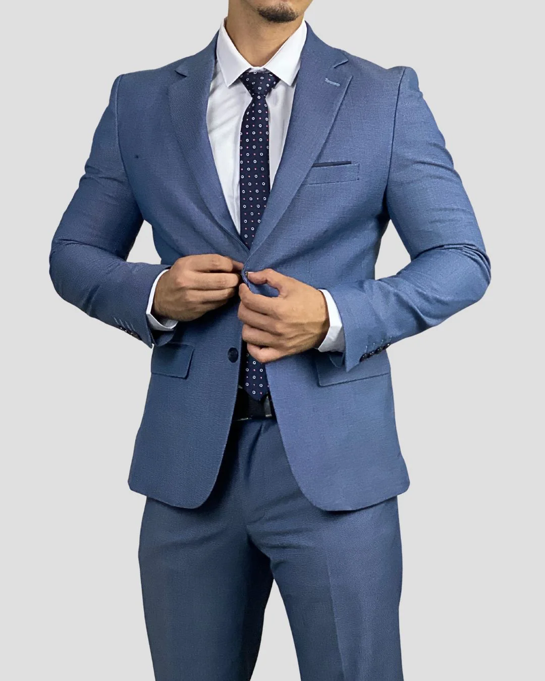 COSTUME PIQUE BLEU CIEL